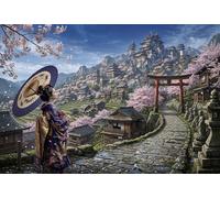 TZZKLAMNYO Flores de cerezo en Kioto, Japón Cuadro En Lienzo Sin Marco Lienzo Decorativo Sakura Moderno HD Arte De Pared Para Salón, Dormitorio, Oficina, Pasillo Decoracion, Regalo 08x12inch(20x30cm)