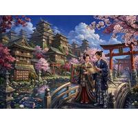 TZZKLAMNYO Flores de cerezo en Kioto, Japón Cuadro En Lienzo Sin Marco Moderno HD Sakura Póster Arte De Pared Para Salón, Dormitorio, Casa, Pasillo Decoracion Pared, Regalo 16x24inch(40x60cm)