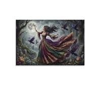 TZZKLAMNYO Reina cuervo gótica Cuadro En Lienzo Sin Marco Arte De Pared Moderno HD Lienzo Decorativo Para Dormitorio, Salón, Pasillo, Oficina Decoracion, Regalo 12x18inch(30x45cm)