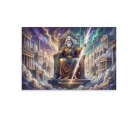 TZZKLAMNYO Zeus, rey de los dioses Cuadro En Lienzo Sin Marco Arte De Pared Moderno HD Póster Decorativo Para Salón, Dormitorio, Cocina, Comedor Decoracion, Regalo 20x30inch(50x75cm)