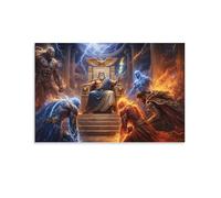 TZZKLAMNYO Zeus, rey de los dioses Cuadro En Lienzo Sin Marco Lienzo Decorativo Moderno HD Arte De Pared Para Dormitorio, Salón, Oficina, Cocina Decoracion, Regalo 08x12inch(20x30cm)