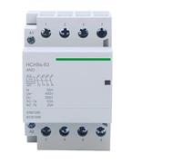TZZVFRCR Contactor Modular HCH8s-63, 50 Hz, 60 Hz, 4 Polos, 63 A, 4 NA, 4 NC, 2 NA, 2 NC, 220 V, 110 V, 24 V, CC, automático, for Uso doméstico, Tipo riel DIN, iCT(4p 63a 4no Dc24v)