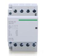 TZZVFRCR Contactor Modular HCH8s-63, 50 Hz, 60 Hz, 4 Polos, 63 A, 4 NA, 4 NC, 2 NA, 2 NC, 220 V, 110 V, 24 V, CC, automático, for Uso doméstico, Tipo riel DIN, iCT(4p 63a 3no1nc Ac230v)