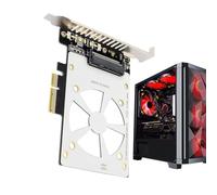 U.2 Expansion Adapter, Interface 4.0 Card, High Speed Data Transfer Connector, 4.72x4.72x1.18 Inches, Enhanced Drive Integration for System Performance, Stable Setup for Tech Users, Hobbyists