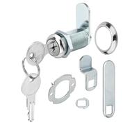 U 9950 - Cerradura de cajón y gabinete fundida a presión compatible con Prime-Line - Cerradura de gabinete de archivos de 1-3/8 pulgadas para un grosor máximo de panel de 1 pulgada, 3 levas, collar de