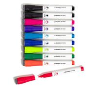U Brands boligrafoes de borrado en seco de bajo olor con gomas de borrar, juego de 10, colores surtidos, punta mediana (2 mm)