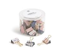 U Brands Clips de carpeta de moda, tinte suave con puntas doradas, suministros de organización de oficina, 32 mm, 36 unidades