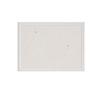 U Brands Farmhouse - Tablón de anuncios de lino, 58 x 43 cm, marco de madera blanca, superficie de fijación de grado industrial
