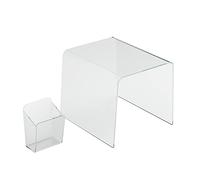 U Brands Kit de organización de Armario acrílico Transparente, Incluye Taza y Estante doblado, 2 Piezas