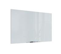 U Brands Pizarra de vidrio flotante de borrado en seco, 23 x 35 pulgadas, superficie blanca esmerilada no magnética, sin marco (2777U00-01)