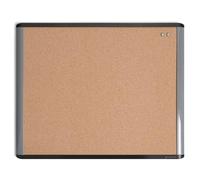 U Brands tablón de corcho para noticias, 51 x 41 cm, tablón de anuncios con marco negro y gris, superficie de calidad industrial, chinchetas incluidas