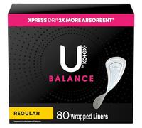 U by Kotex Curves Regular Liners, Unscented, 80 Count by U by Kotex