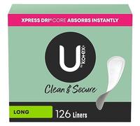 U by Kotex Lightdays Panty Liners, Long, Unscented, 126 Count