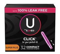 U by Kotex Tampones compactos, absorción Super Plus, sin perfume, 32 unidades