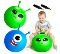 U&C Planet 2 paquetes de pelotas de salto para niños de 45 cm Space Hopper para niños con asa, juguete para niños de 3 a 8 años, interior y exterior