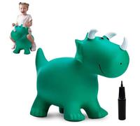 U&C Planet Animales de tolva hinchable para niños - Dinosaurio saltando caballo juguetes suave paseo en caballo de salto inflable con bomba para niños de 18 meses 2 3 4 5 años niños y niñas (Breen)