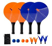 U&C Planet Raquetas de bádminton para niños Juego de pádel de Playa Pádel de Madera para niños