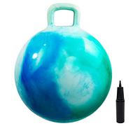 U&C Planet Space Hoppers para Niños, Pelota de Saltar con Mango, Pelota de Saltar Hinchable, con Bomba para Niños Niñas de 3-12 Años (Azul, 50 CM)