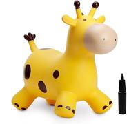U&C Plant Animal Saltarín Caballo con Bomba Saltador niños Animal de Salto Saltar para niños de 1 a 6 años Bouncy Animal para Bebes & niño pequeño Sin BPA,Jirafa
