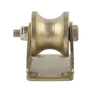 U - Groove Wire Rope Guide Wheel | 150kg / 330lb Load Capacity for Sliding Gates/Driveway Doors | 45# Steel Caster with Bracket, 32mm Wheel