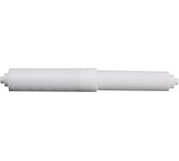 U-K Portarrollos de papel higiénico de plástico, diseño moderno, cilíndrico, eje con resorte, blanco