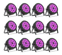 U`King 12 piezas luces par Foco LED de 200 W 4 en 1 Luz de escenario UV RGB DMX512 Luces de Fiesta, Discoteca,8 canales 8 efectos de mezcla de colores para escenario/DJ/fiesta/actuación/bar/Halloween
