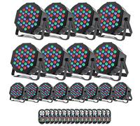 U`King 16 Piezas Foco Par LED, RGB 36 LED Luces Escenario con Control Remoto y Modo de Activación de Sonido, Luz de Discoteca para Fiestas Navidad DJ Bar