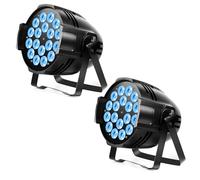 U`King 2PCS Foco Par RGBW 4 en 1 LED, 200W Luz de Escenario con DMX 8CH para Iluminación de Escenario, Fiesta, Club Nocturno, Compatible con Bodas