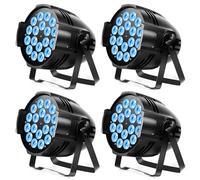 U`King 4PCS Foco Par RGBW 4 en 1 LED, 200W Luz de Escenario con DMX 8CH para Iluminación de Escenario, Fiesta, Club Nocturno, Compatible con Bodas