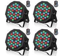 U`King 4PCS Par LED Recargable, RGB 36 LED Focos Luces Escenario LED con Control Remoto y Función de temporización, 7 modos de Iluminación de Escenario y Control DMX para DJ Discoteca Party