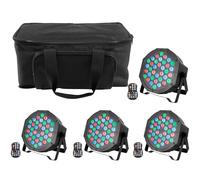 U`King 4PCS RGB Par LED Bateria con Bolsa, 72W Luces Escenario LED Recargable con Control Remoto y Modo Activado Sonido, Luz Fiesta Discoteca Exterior para DJ Boda Cumpleaños Halloween Navidad