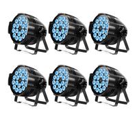 U`King 6PCS Foco Par RGBW 4 en 1 LED, 200W Luz de Escenario con DMX 8CH para Iluminación de Escenario, Fiesta, Club Nocturno, Compatible con Bodas