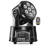 U`King - Luz LED de cabeza móvil 7 x 10 W RGBW (4 en 1) efecto de iluminación de color 9/14 CH por DMX Control y control remoto IR para DJ Show Bar Party Wedding Disco KTV