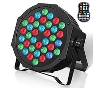 U`King Par LED Recargable, RGB 36 LED Focos Luces Escenario LED con Control Remoto y Función de temporización, 7 modos de Iluminación de Escenario y Control DMX para DJ Discoteca Party