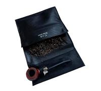 U.Like Relax Zone Bolsa enrollable para pipa de fumar para almacenamiento de tabaco, funda hidratante y accesorios como manipulador de pipa, limpiadores de pipas (negro)