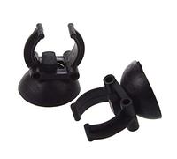 U-M 2 piezas ventosa tanque acuario calentador clip de goma tubería aérea vidrio titular negro suministros para mascotas rentables