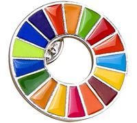 U-M Broche de los Objetivos de Desarrollo Sostenible Insignia del Arco Iris de los ODS de Las Naciones Unidas Agradable