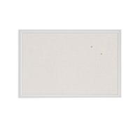 U Marcas lino tablón de corcho, 20 x 30 cm, blanco marco de madera