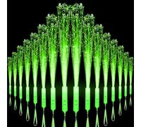 U-MOJOK 27 varitas de fibra óptica verdes, varillas de luces de fibra óptica iluminadas con 3 modos de luz, bengalas de fuegos artificiales para conciertos, día de San Patricio, Halloween, Navidad