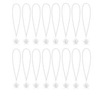 U-MOJOK Paquete de 16 collares con luces intermitentes que brillan en la oscuridad, suministros de fiesta para bodas, cumpleaños, San Valentín, Mardi Gras, 4 de julio, Halloween, Navidad (transparente