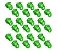 U-MOJOK Paquete de 24 anillos de estrella con luz verde intermitente, anillos de dedo de pentagrama que brillan en la oscuridad, recuerdos de fiesta para Pascua, Halloween, Navidad, concierto, relleno