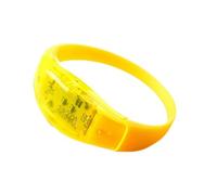 U-MOJOK Paquete de 24 pulseras amarillas con luz activada por sonido, pulsera intermitente con control de música, pulseras que brillan en la oscuridad, para Pascua, premios, carnaval, conciertos