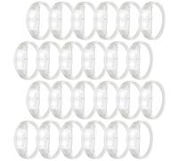 U-MOJOK Paquete de 24 pulseras blancas con luz activada por sonido, pulsera intermitente con control de música, pulseras que brillan en la oscuridad, para carnaval, conciertos, día de San Valentín