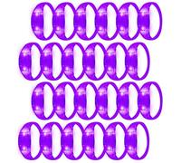 U-MOJOK Paquete de 24 pulseras con luz morada, activadas por sonido, intermitentes, control de música, pulseras que brillan en la oscuridad, para premios de juegos rave, carnaval, conciertos, eventos