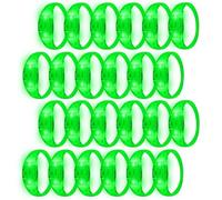 U-MOJOK Paquete de 24 pulseras de luz verde activadas por sonido, pulseras intermitentes con control de música, pulseras que brillan en la oscuridad, para premios de juegos rave, carnaval, conciertos