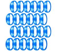 U-MOJOK Paquete de 24 pulseras iluminadas activadas por sonido, pulseras intermitentes con control de música, pulseras que brillan en la oscuridad, para premios de juegos rave, carnaval, conciertos