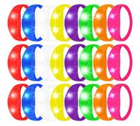 U-MOJOK Paquete de 48 pulseras iluminadas activadas por sonido brillante, pulseras LED de control de música para premios de juegos rave, carnaval, conciertos, eventos nocturnos, recuerdos de fiesta de