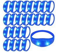 U-MOJOK Paquete de 48 pulseras iluminadas activadas por sonido, pulseras de control de música para premios de juegos rave, carnaval, conciertos, eventos nocturnos, recuerdos de fiesta de Mardi Gras