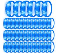 U-MOJOK Paquete de 72 pulseras azules brillantes activadas por sonido, pulseras LED intermitentes con control de voz para premios de juegos rave, carnaval, conciertos, eventos nocturnos, recuerdos de