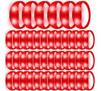 U-MOJOK Paquete de 72 pulseras rojas brillantes activadas por sonido, pulseras LED intermitentes con control de voz para premios de juegos rave, carnaval, conciertos, eventos nocturnos, recuerdos de